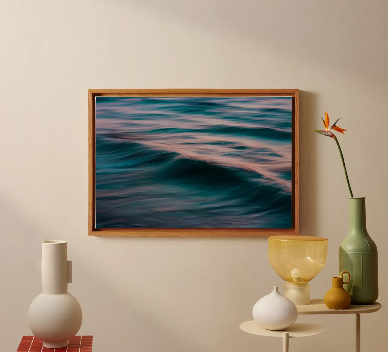The Uniqueness of Waves XV canvas with Floater frame by Tal Paz-Fridman