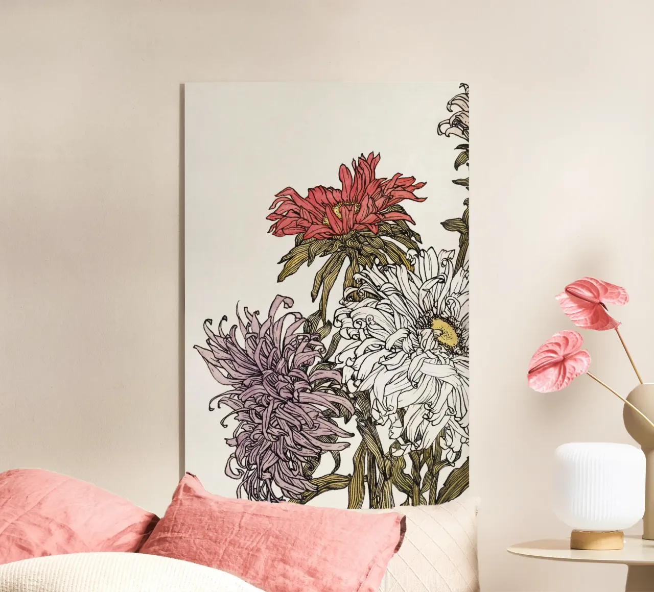 Chrysanthemums plexiglass da vintageshop