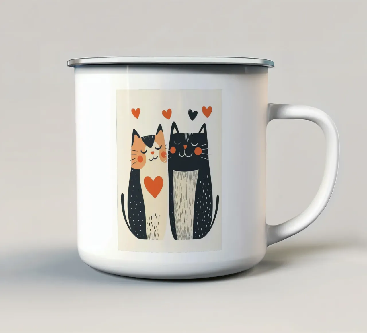 Gatti stravaganti tazza in smalto da Happy Littles