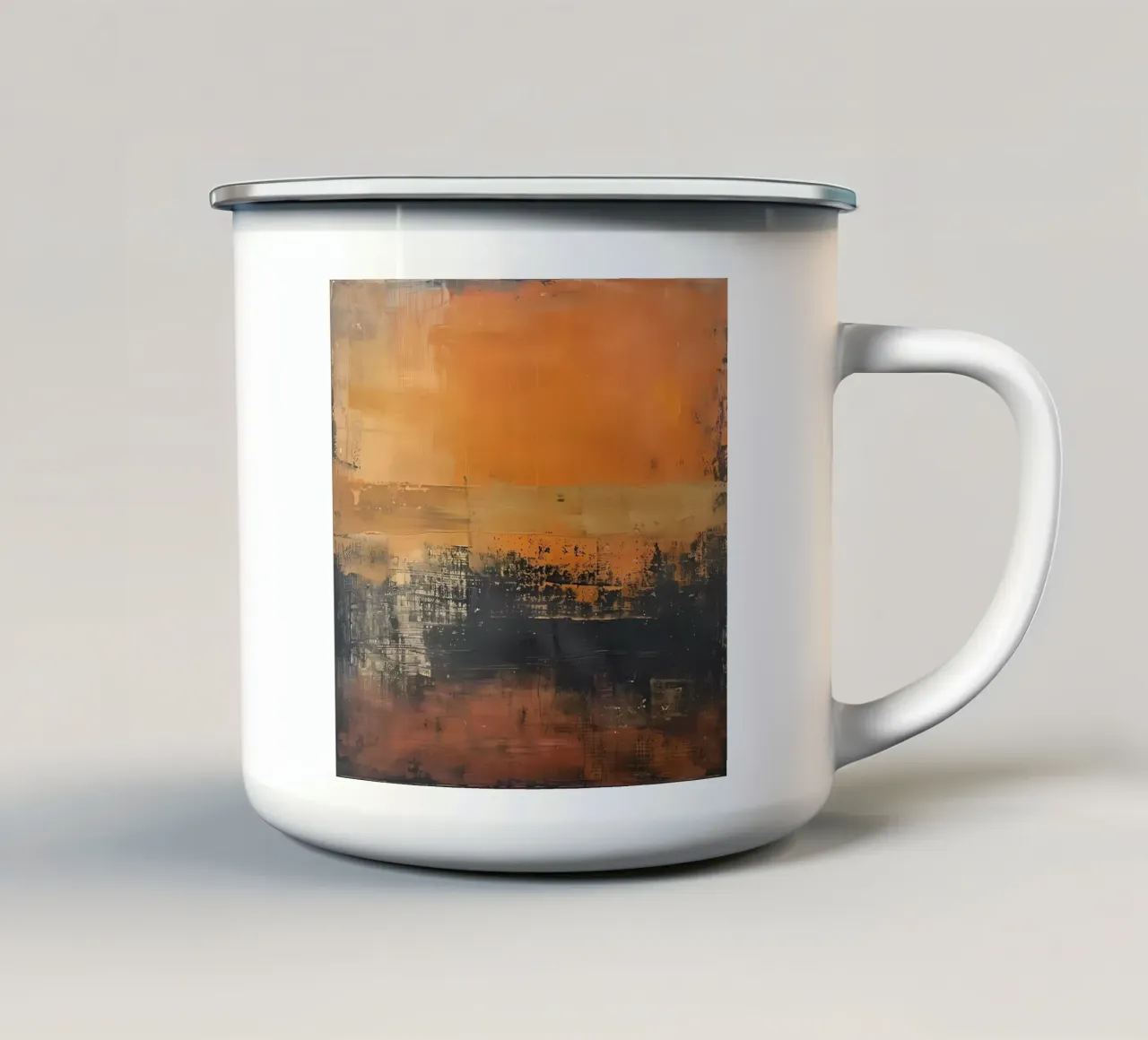 Terra astratta moderna tazza in smalto da LaylaOzHome