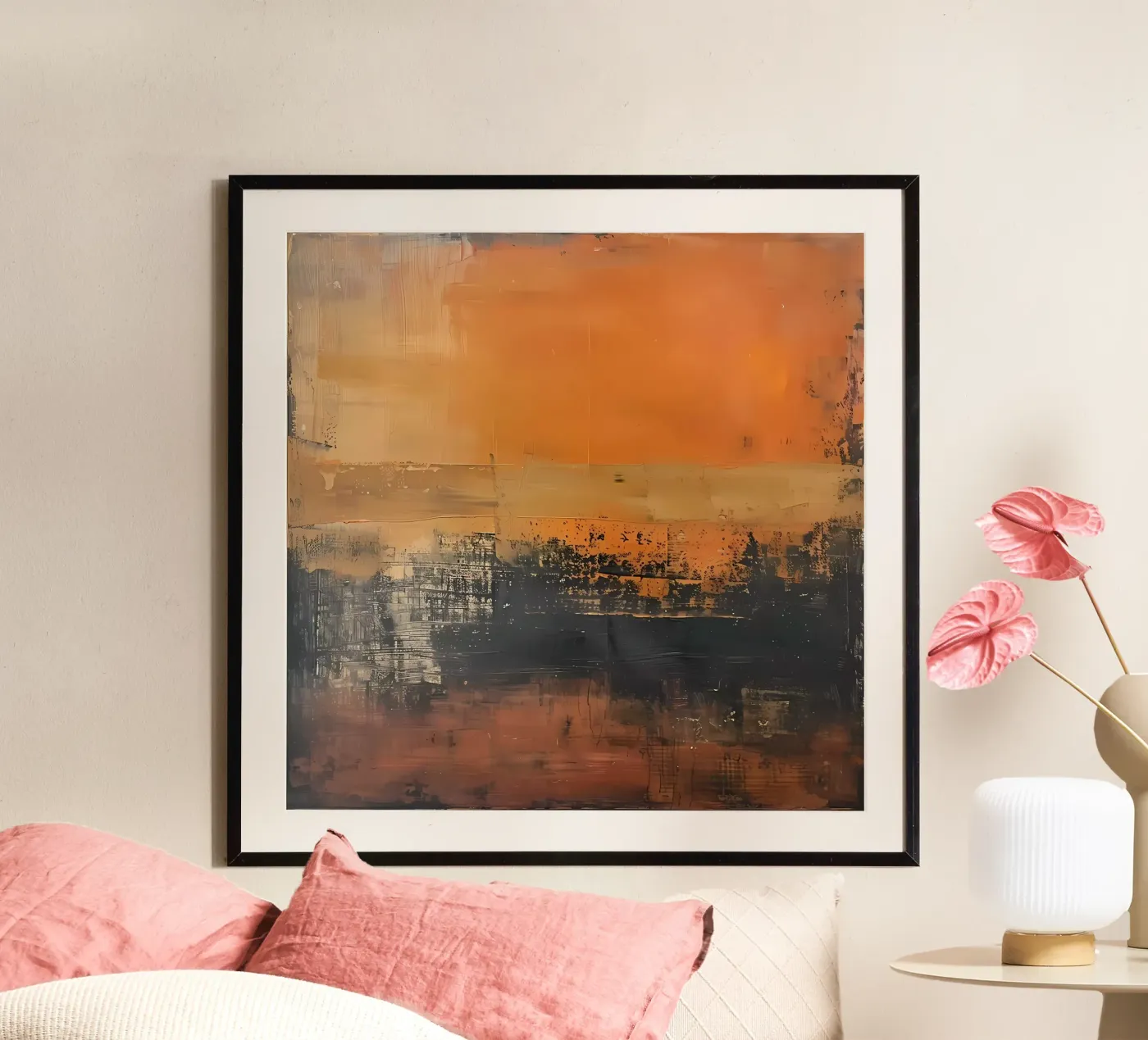 Abstracte aarde modern poster van LaylaOzHome