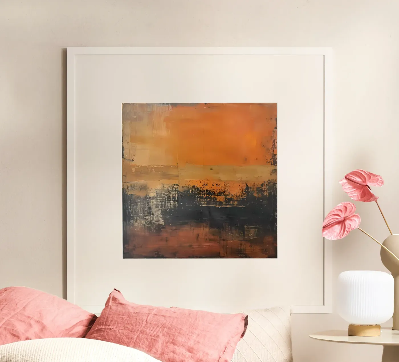 Abstracte aarde modern poster van LaylaOzHome