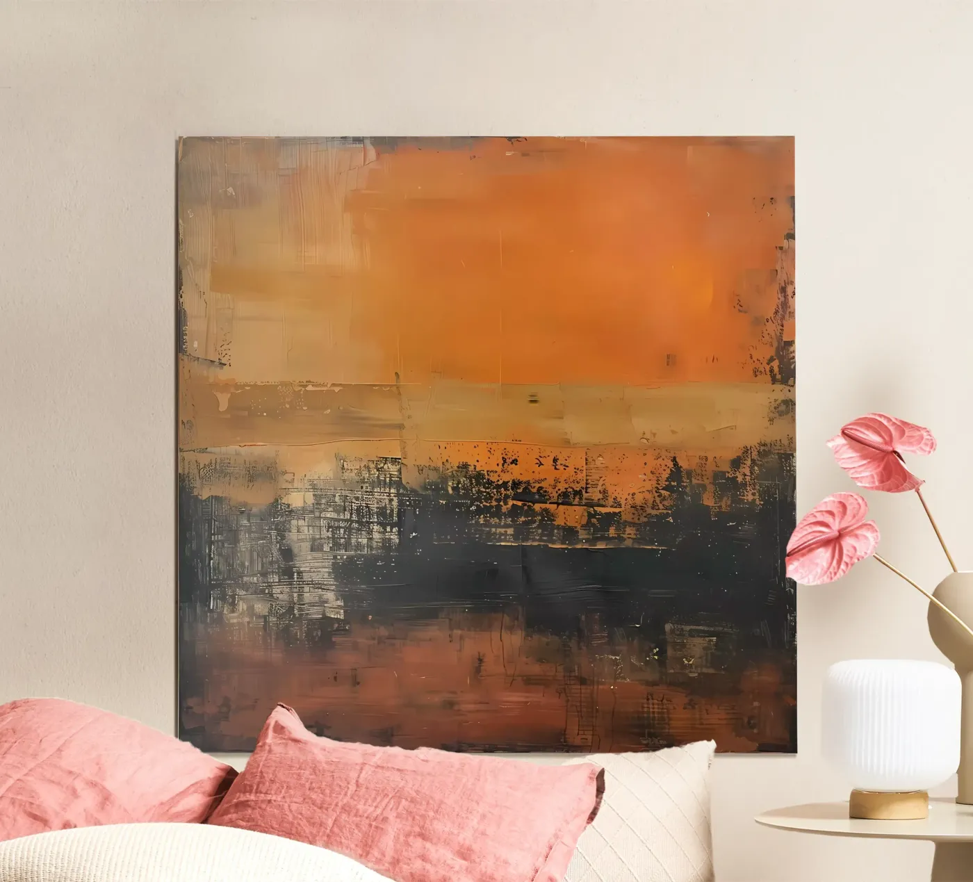 Abstracte aarde modern poster van LaylaOzHome