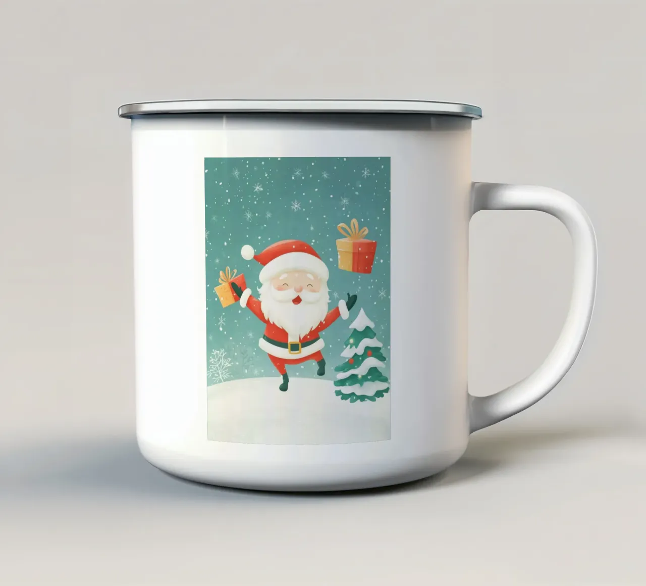 Babbo Natale stravagante tazza in smalto da Happy Littles