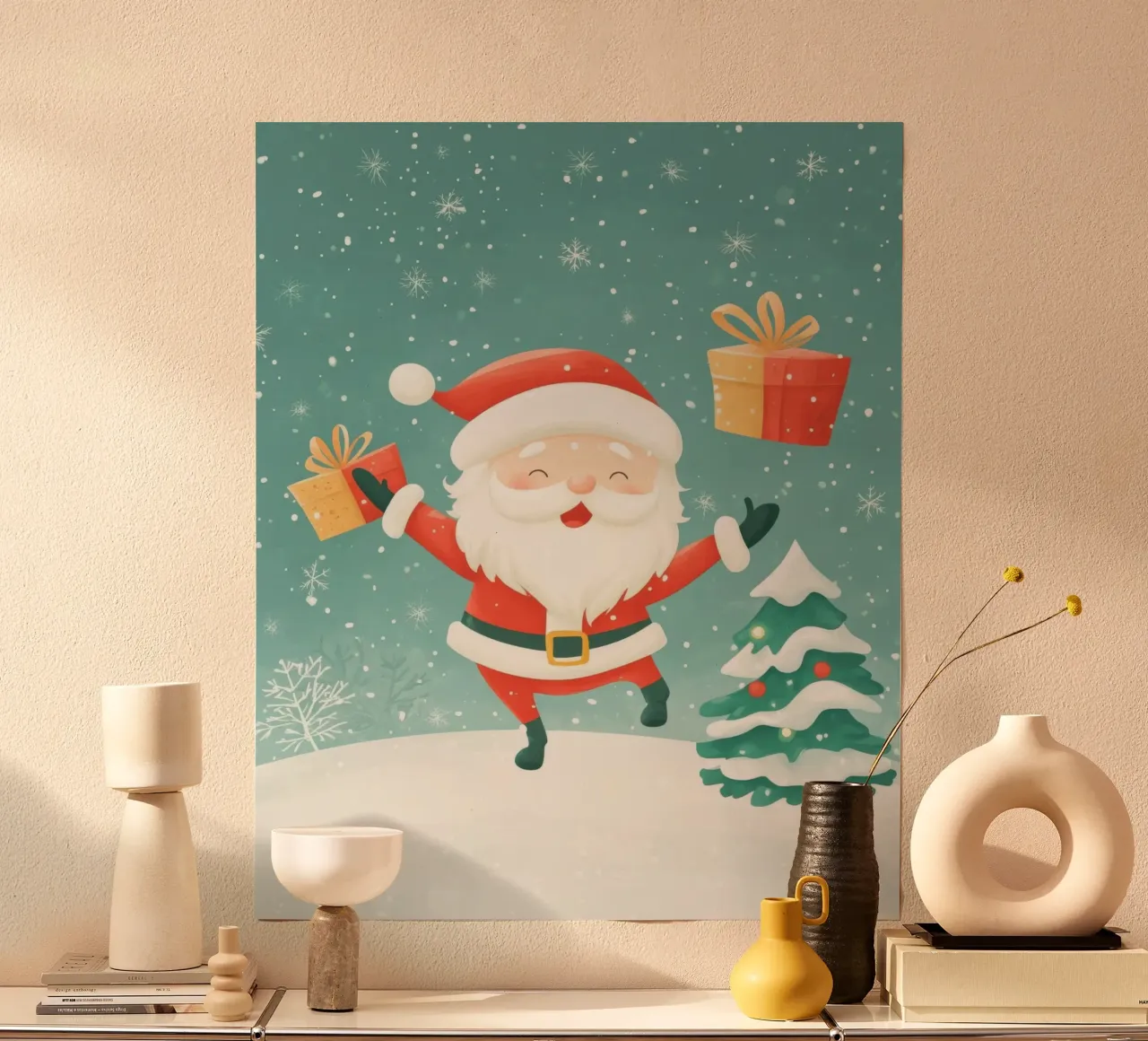 Babbo Natale stravagante poster da Happy Littles
