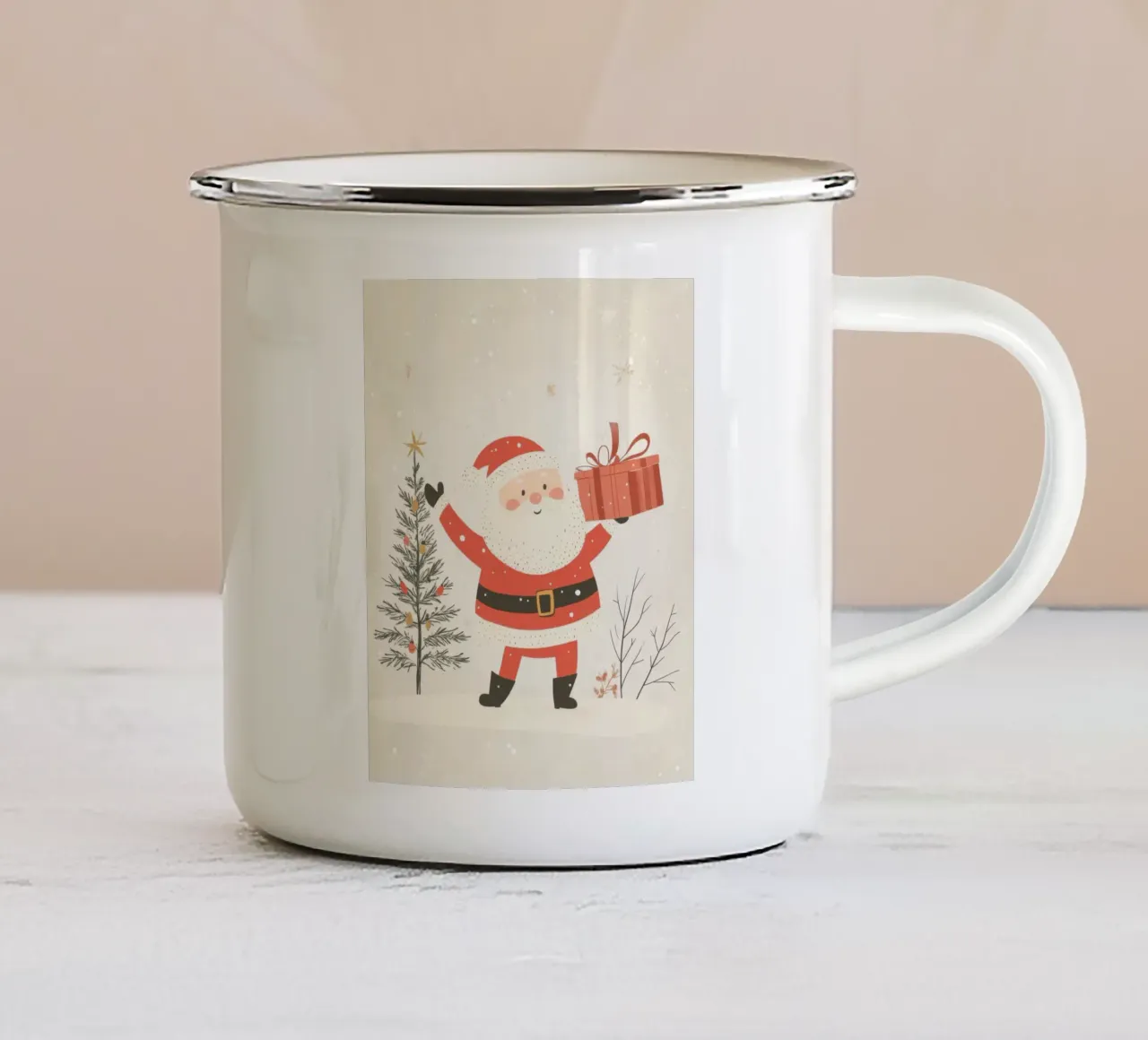 Babbo Natale stravagante tazza in smalto da Happy Littles