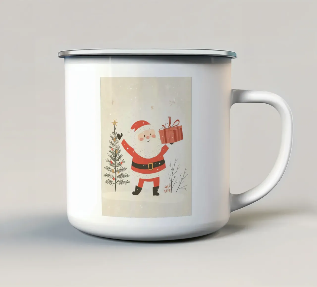 Babbo Natale stravagante tazza in smalto da Happy Littles