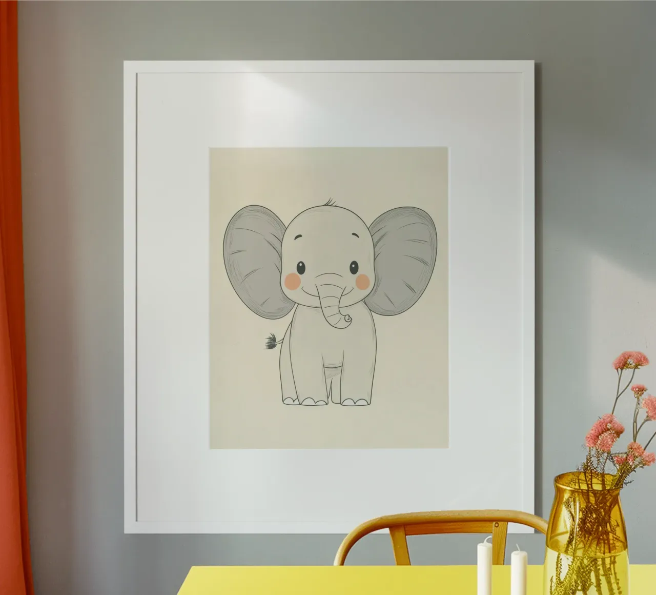 Whimsical Elephant poster by Happy Littles