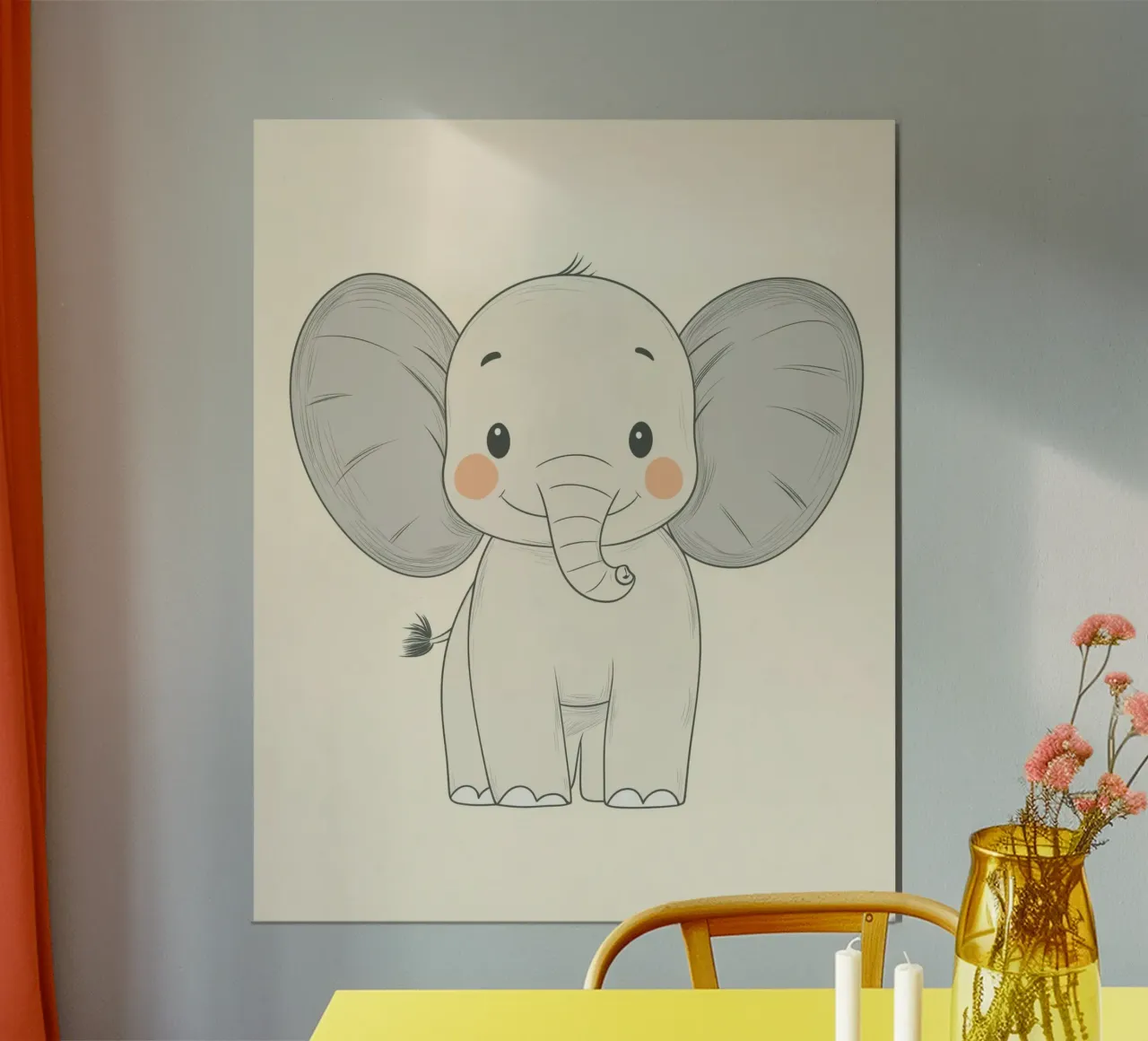 Whimsical Elephant poster by Happy Littles