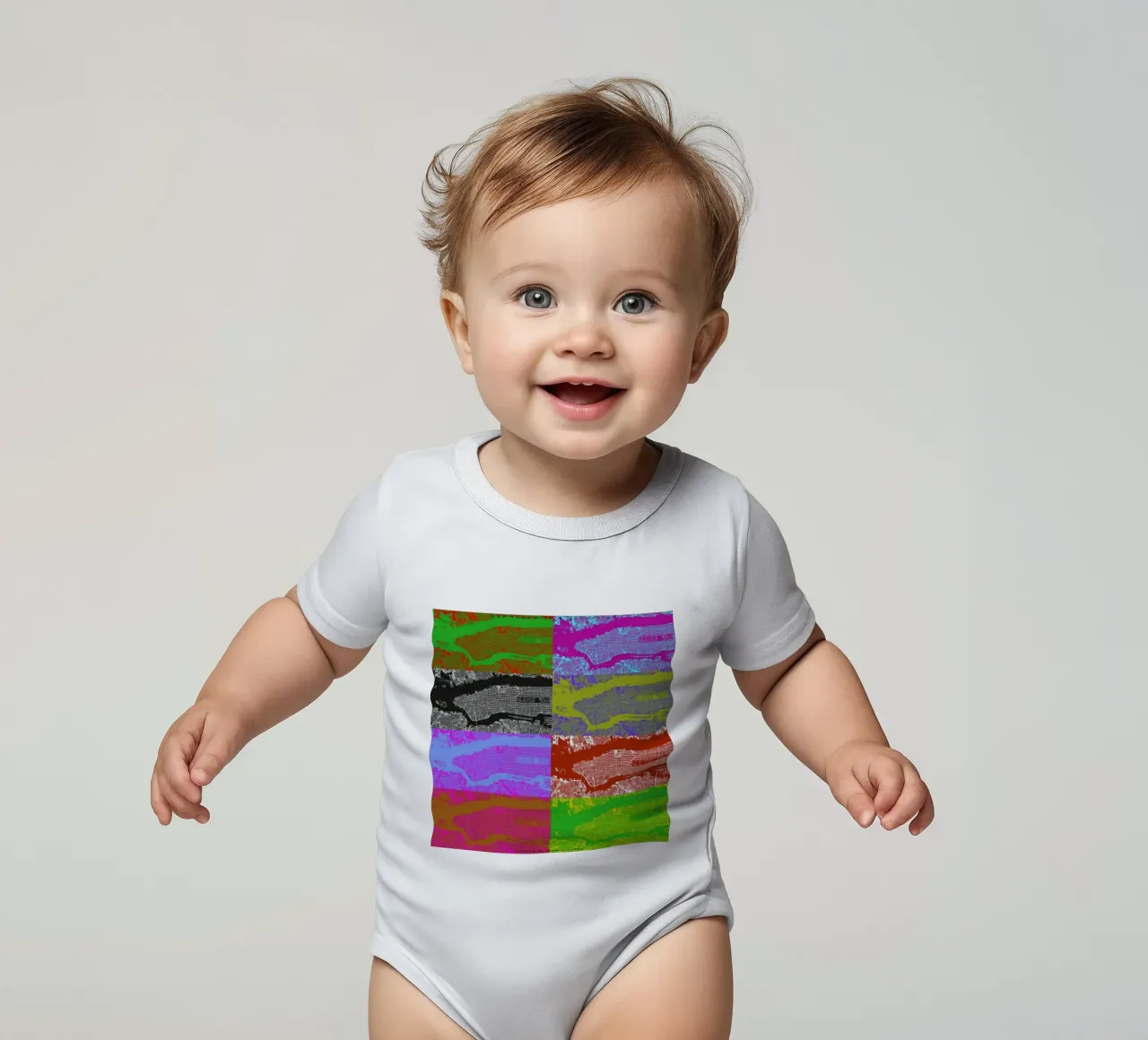 NYC 4x2 body neonato maniche corte da Planos Urbanos