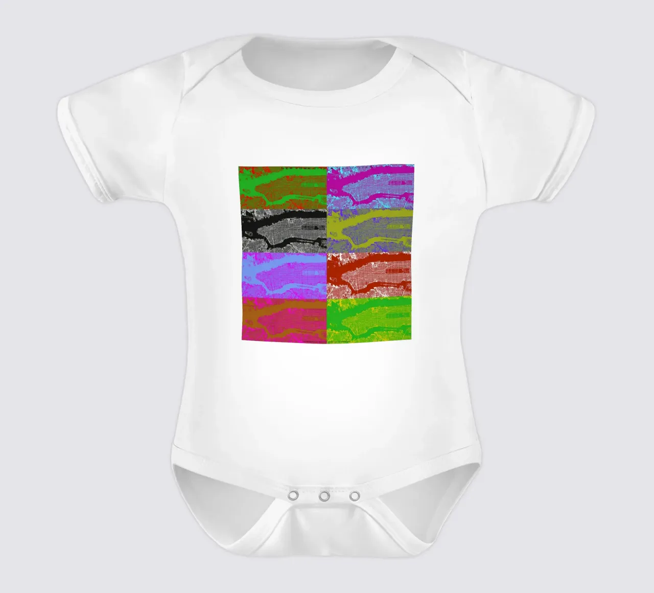 NYC 4x2 body neonato maniche corte da Planos Urbanos