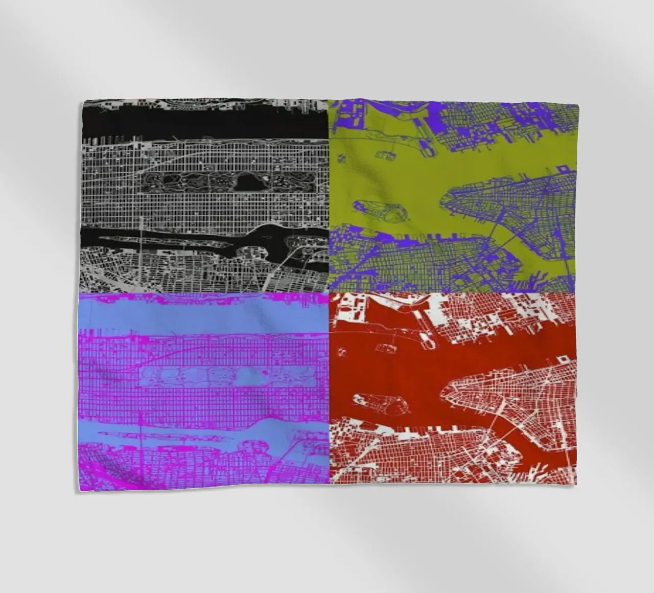 NYC 4x2 beach towel by Planos Urbanos