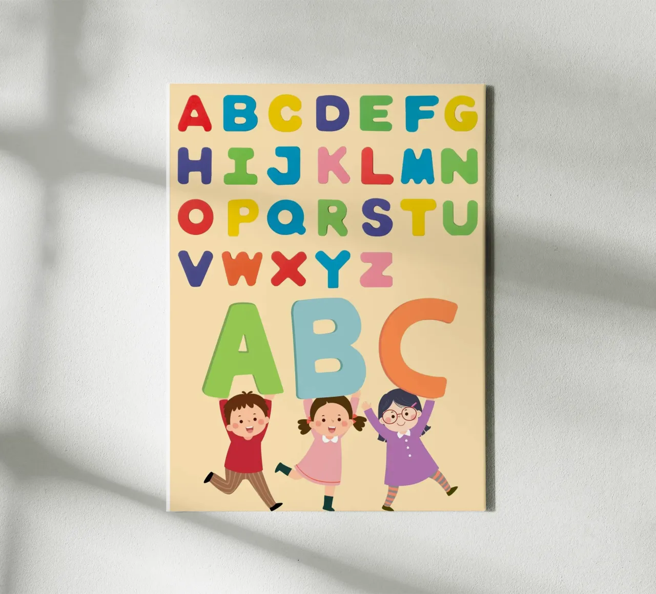 alphabet child tela con Cornice a cassetta da Creaton