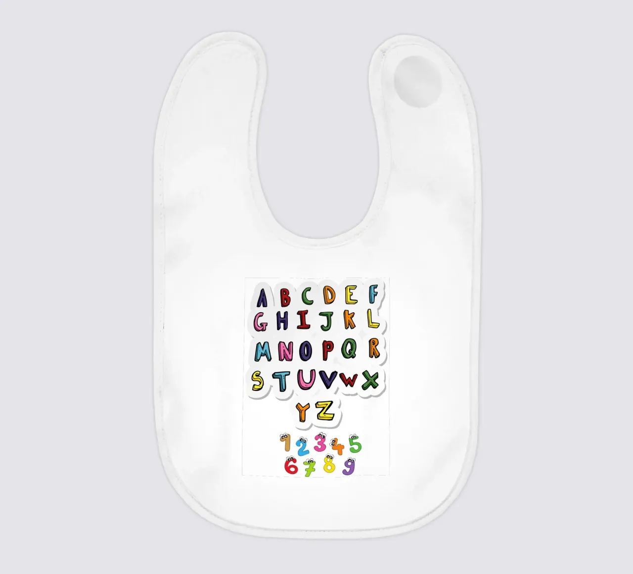 alphabet and numbers bavaglino da Creaton