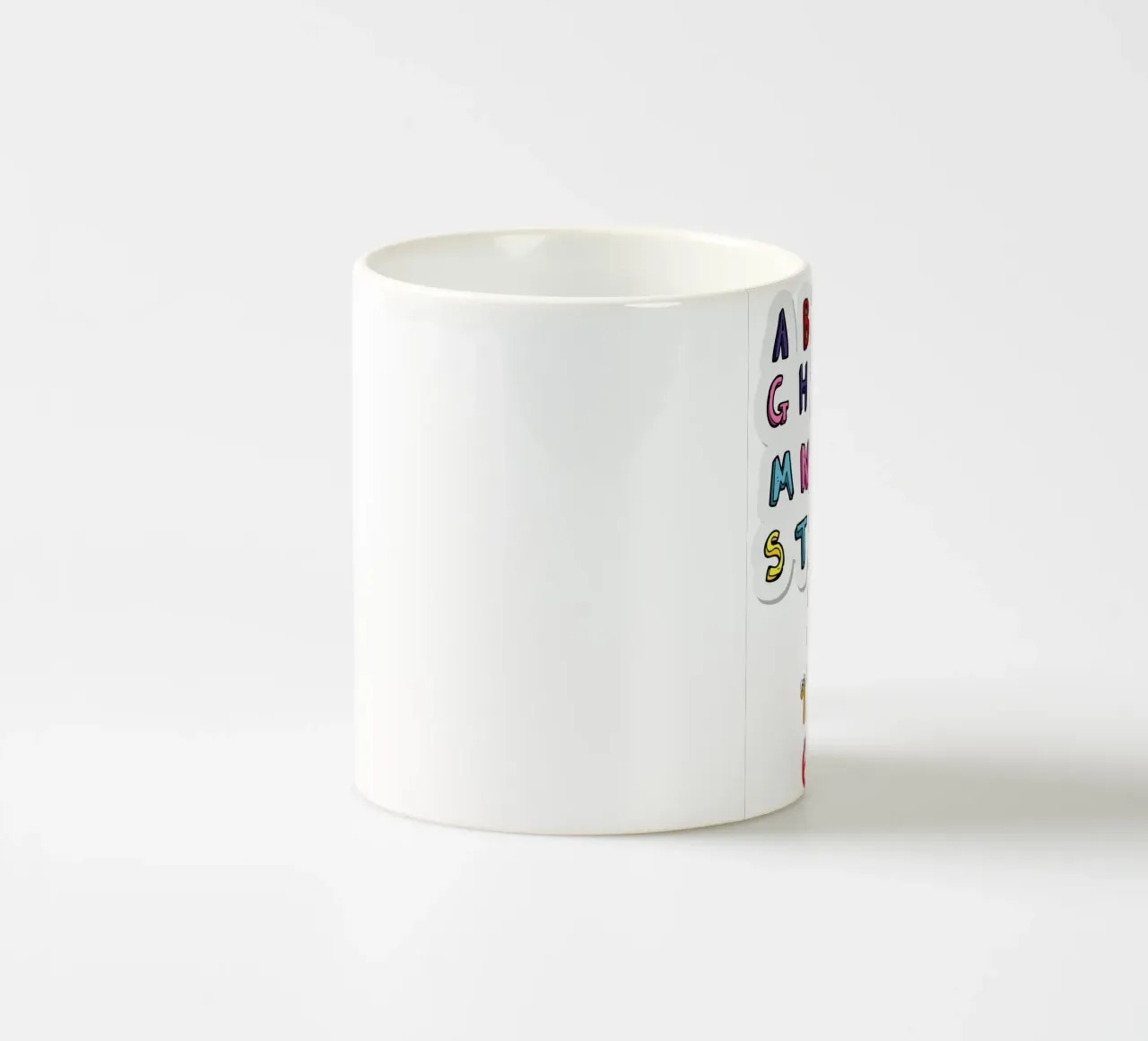 alphabet and numbers tazza in ceramica da Creaton