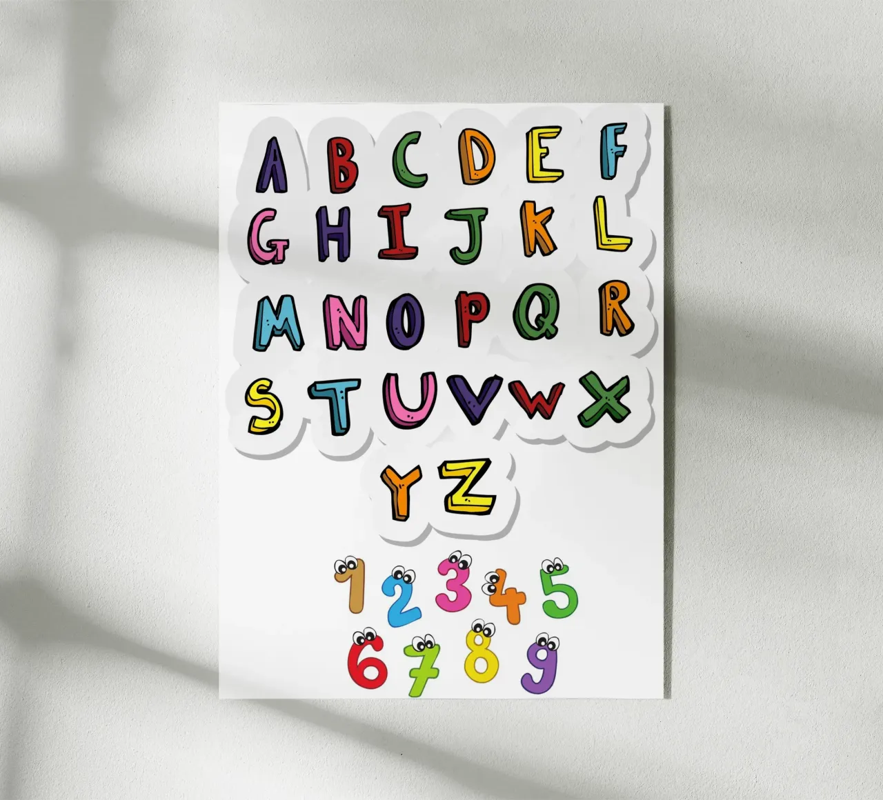 alphabet and numbers plexiglass da Creaton