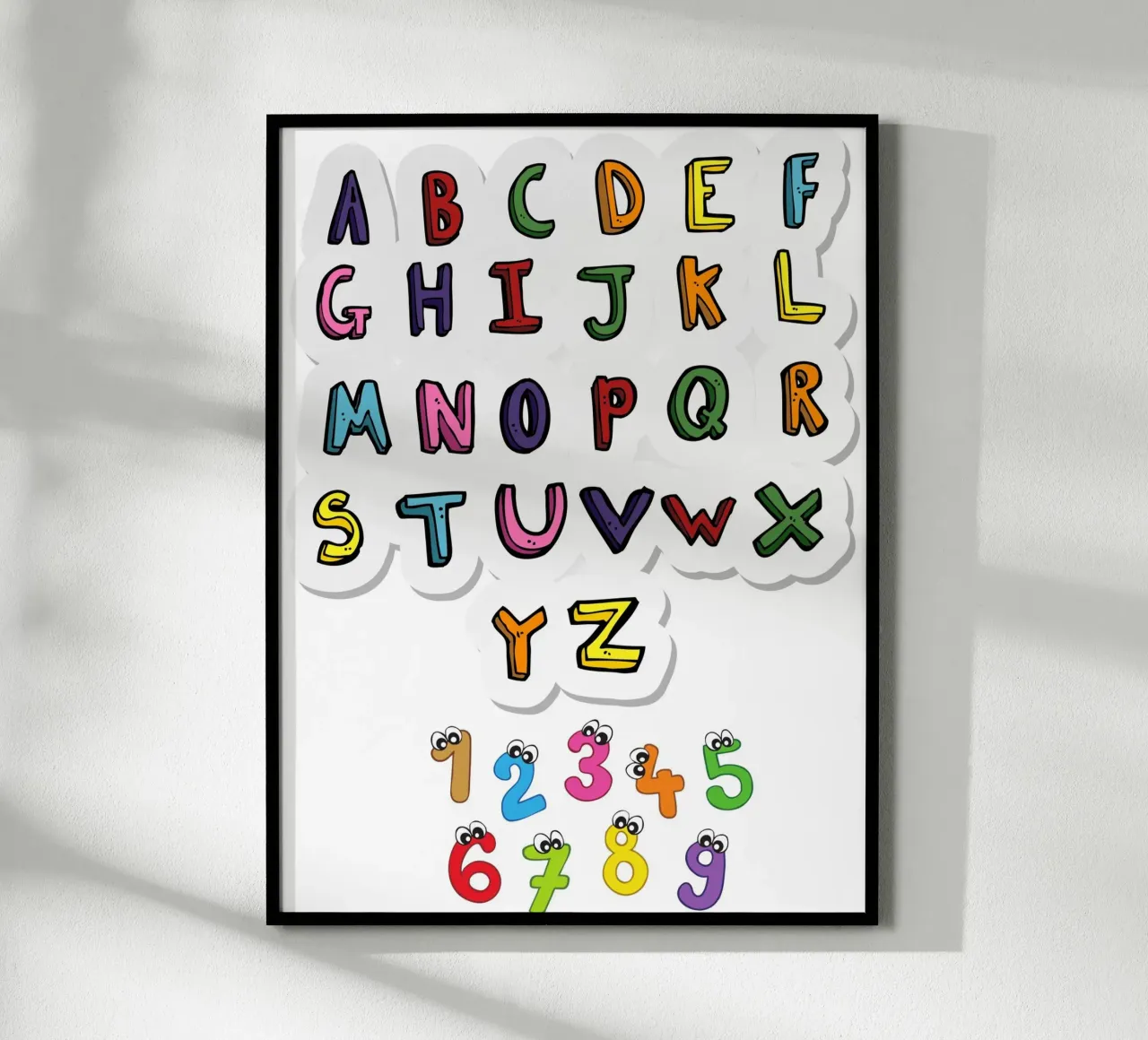 alphabet and numbers poster da Creaton