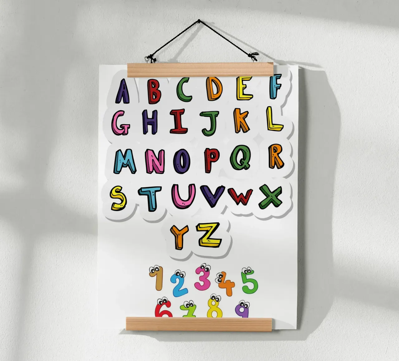 alphabet and numbers poster da Creaton