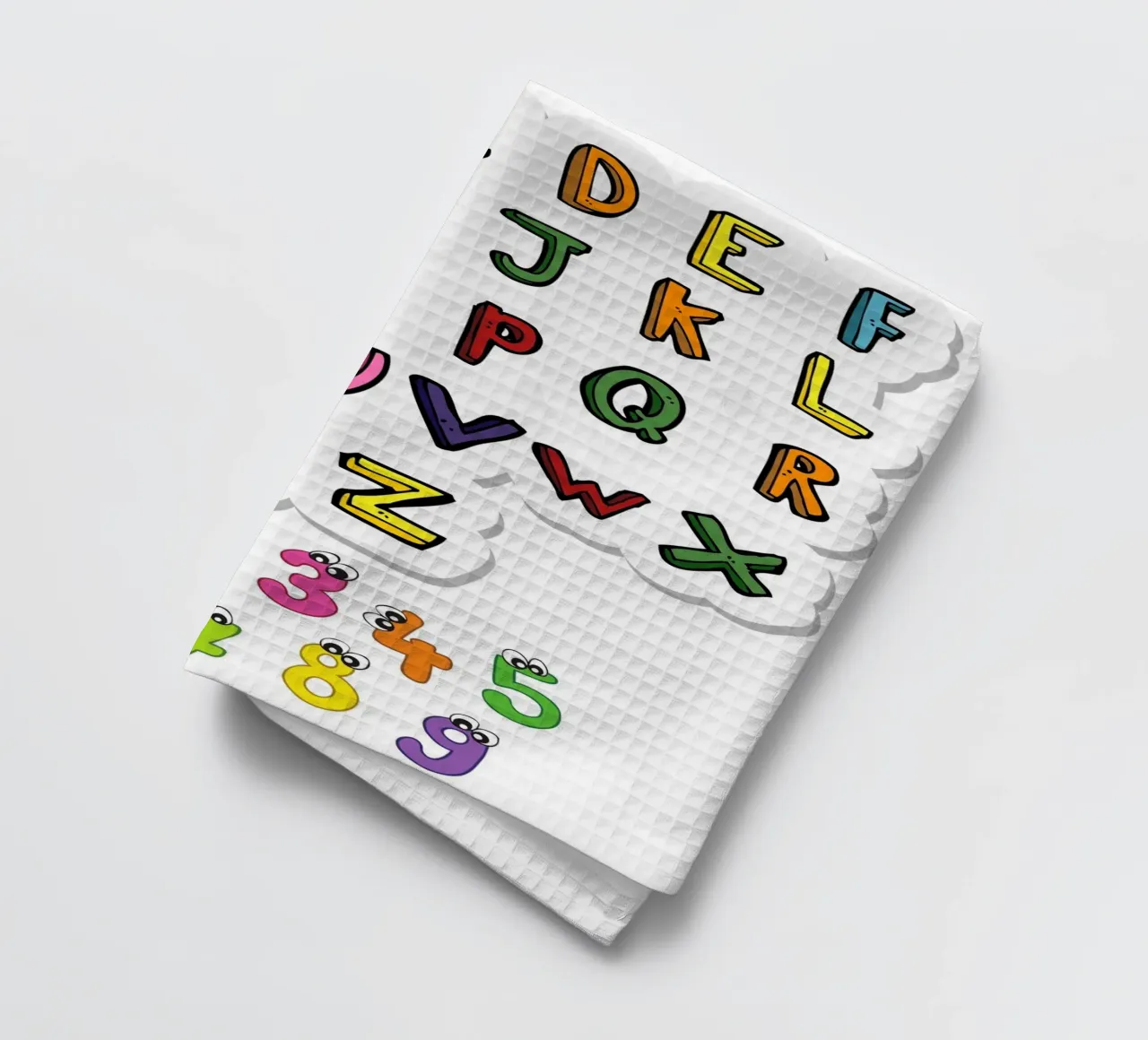 alphabet and numbers canovaccio da cucina da Creaton