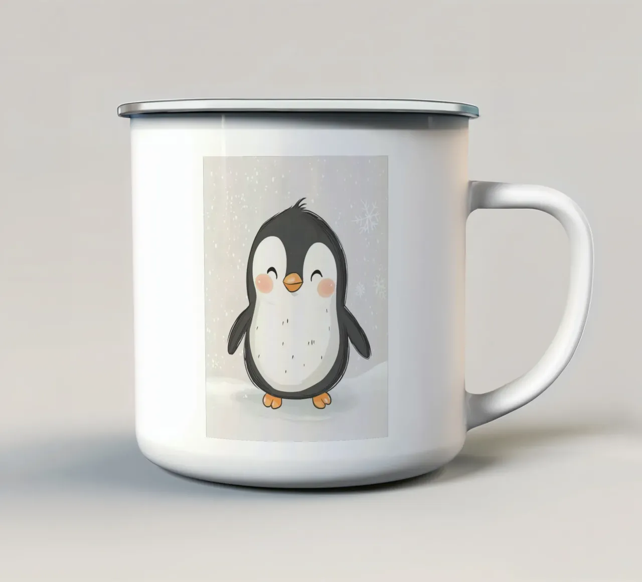 Pinguino stravagante tazza in smalto da Happy Littles
