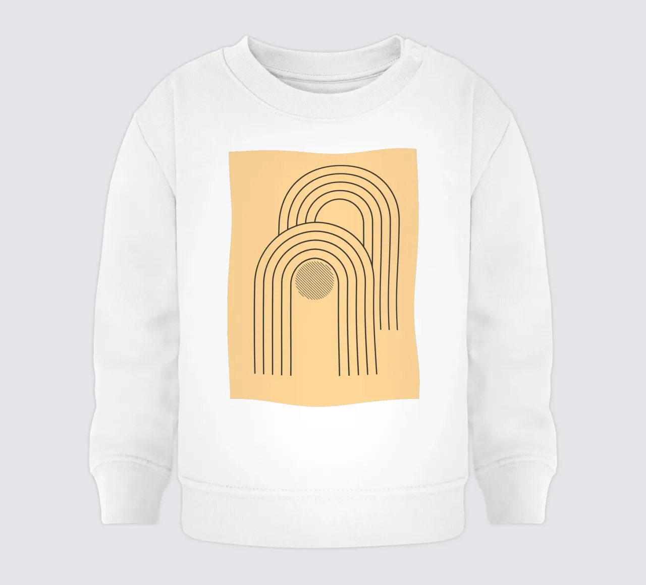 minimal line curve sudadera de bebé de Creaton