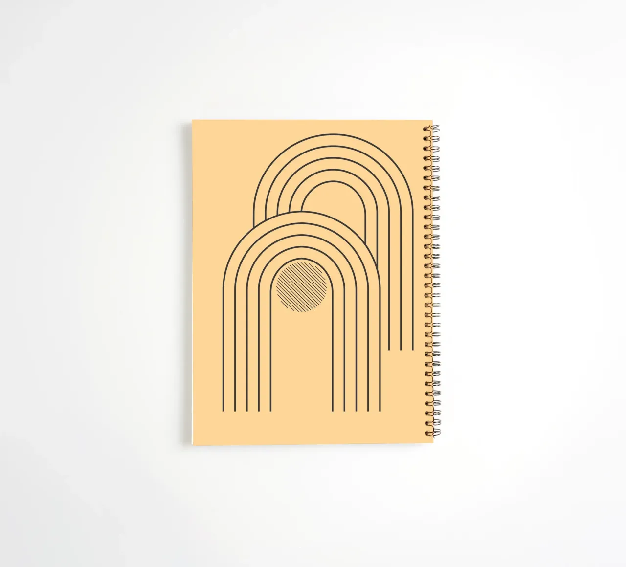 minimal line curve spiral notebook by Creaton