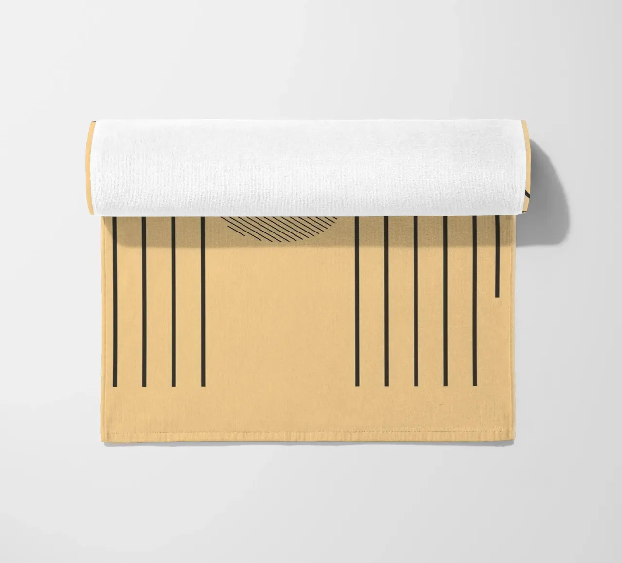 minimal line curve beach towel by Creaton