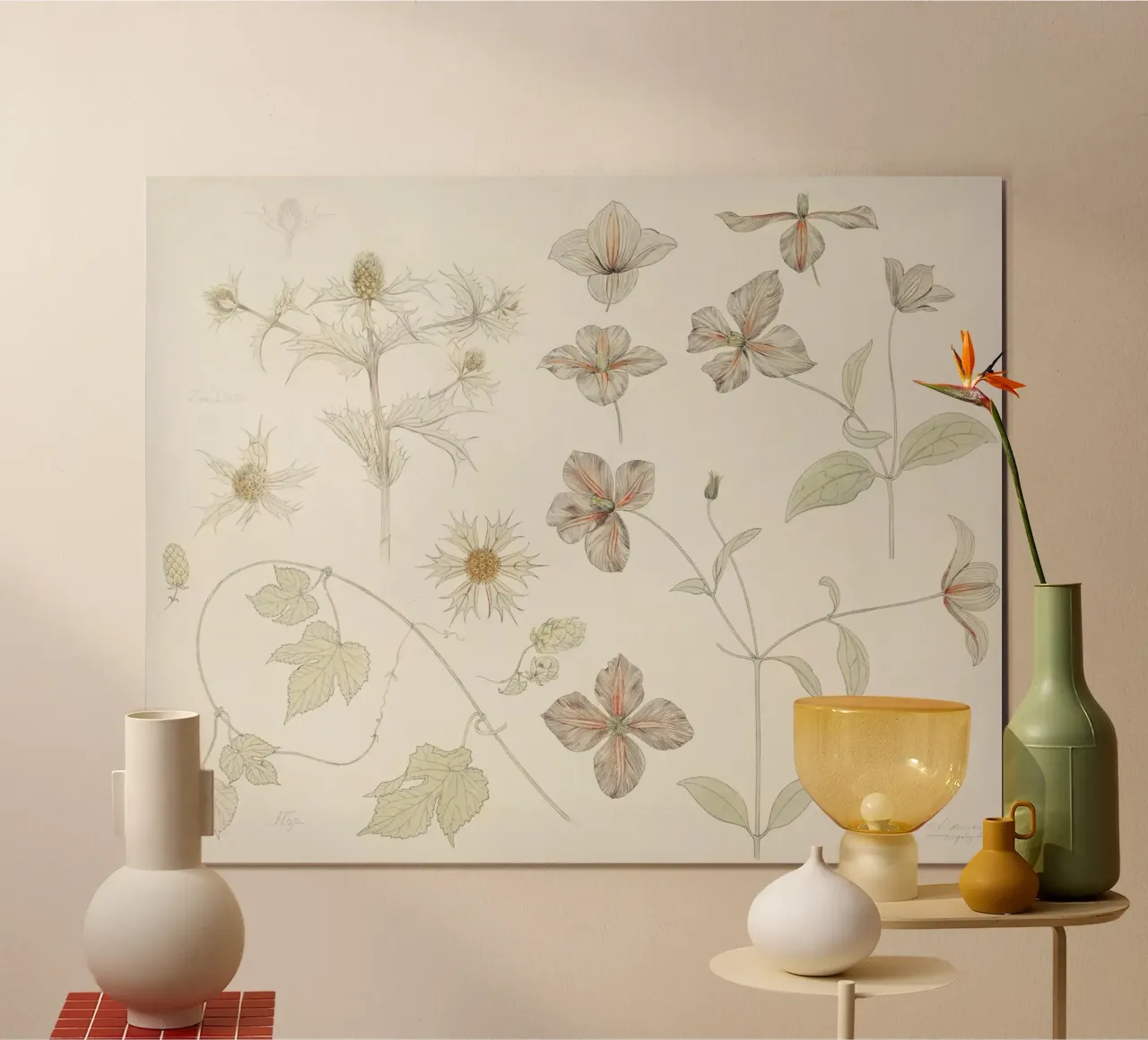 Study sheet with Sea poster con telaio in plastica da vintageshop