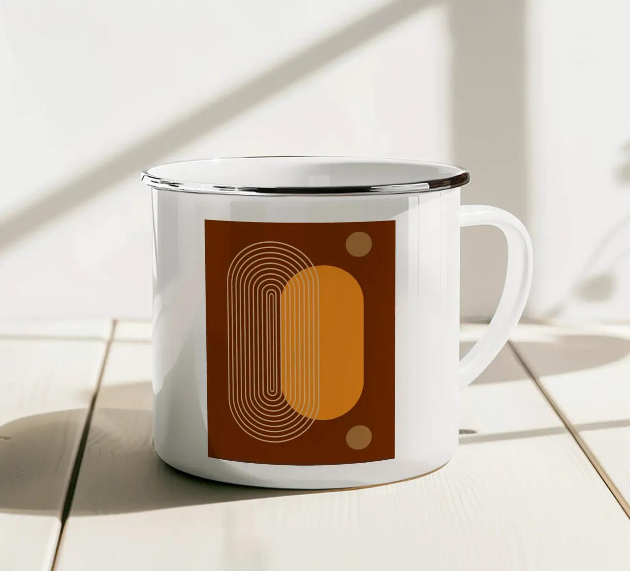 circle shape reflect tazza in smalto da Creaton