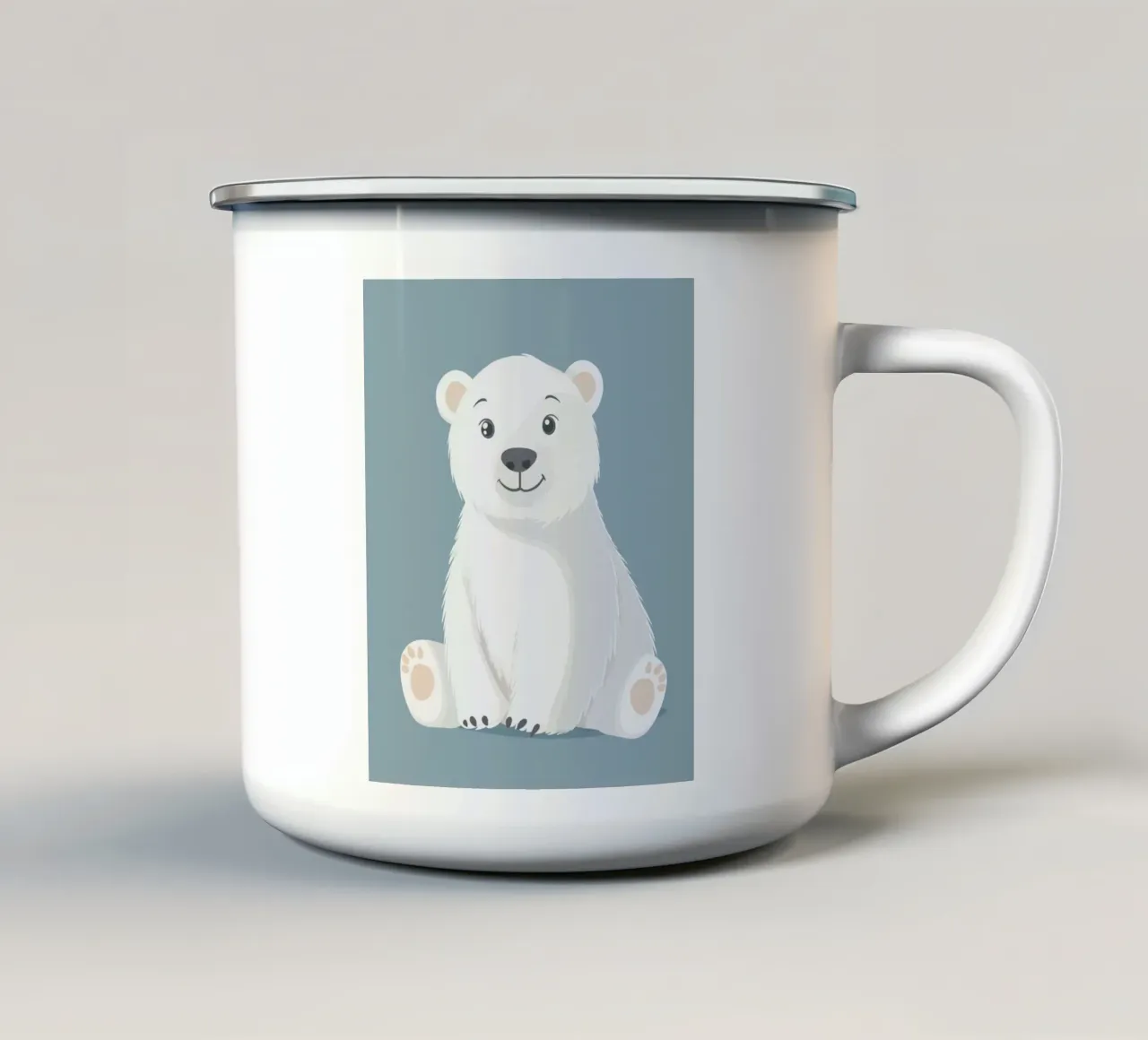 Orso polare stravagante tazza in smalto da Happy Littles