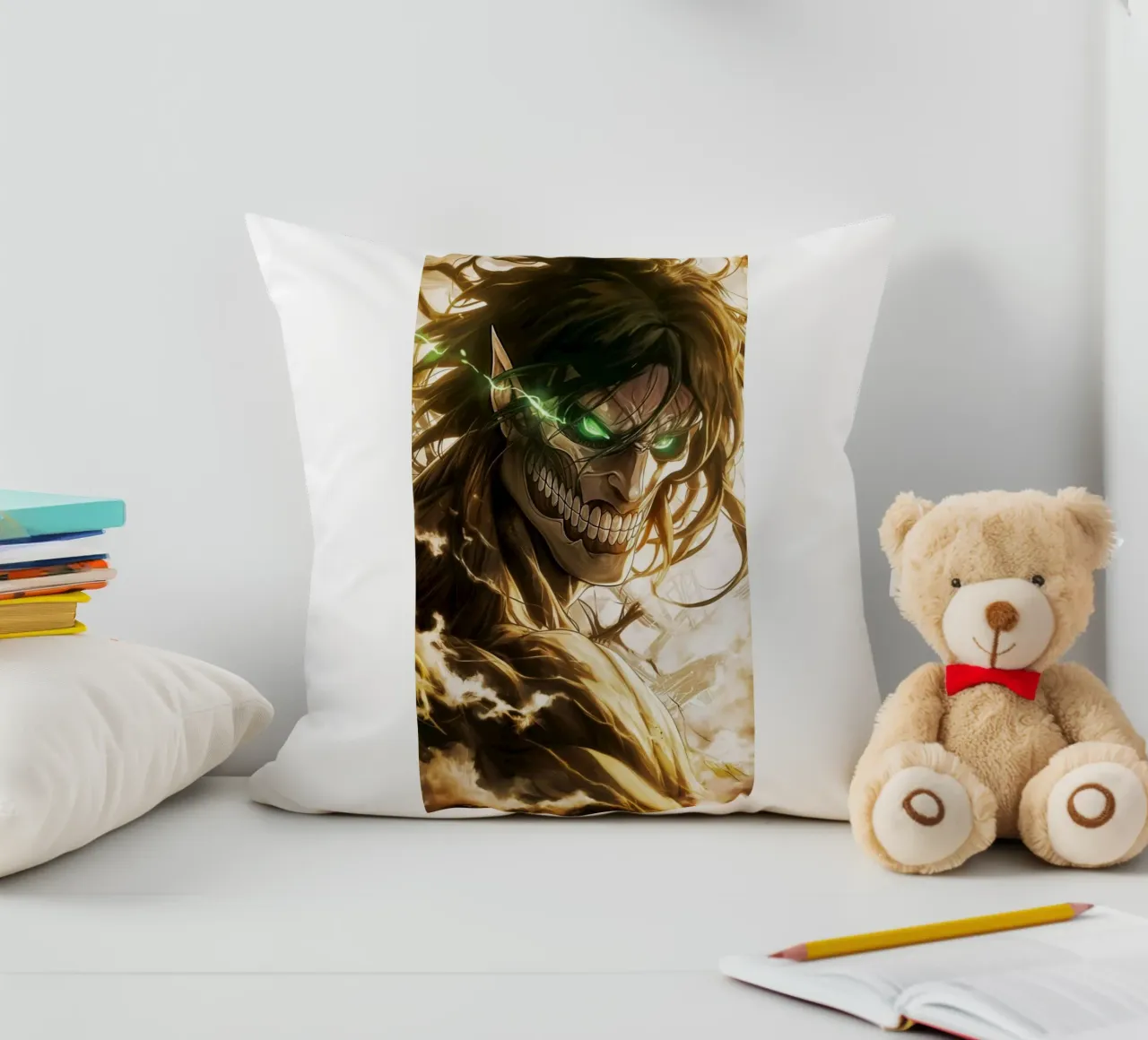 Retro Attack On Titan Vintage - Classicc cuscino da mannys_artt