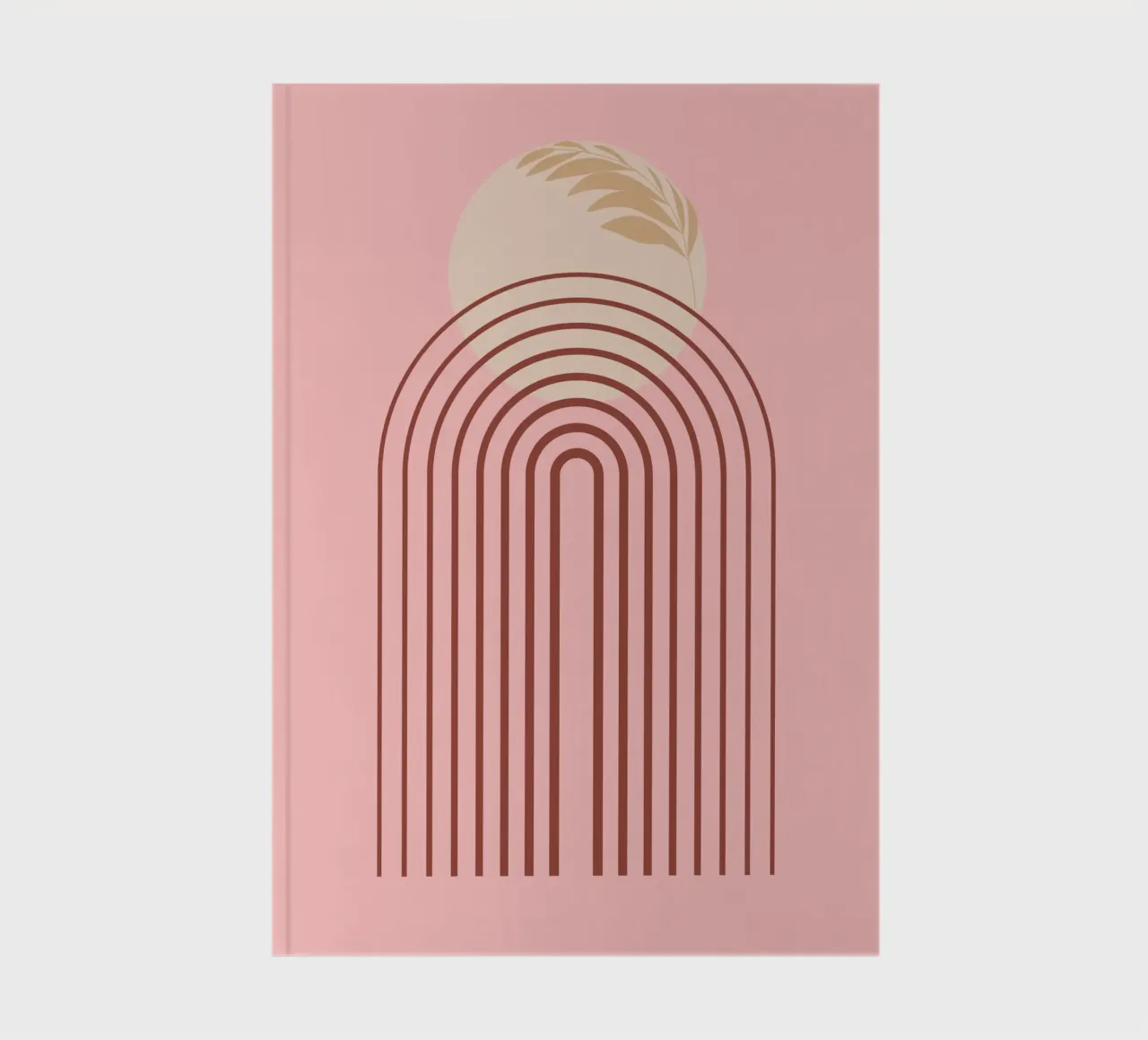 minimal line and circle leaf notebook by Creaton