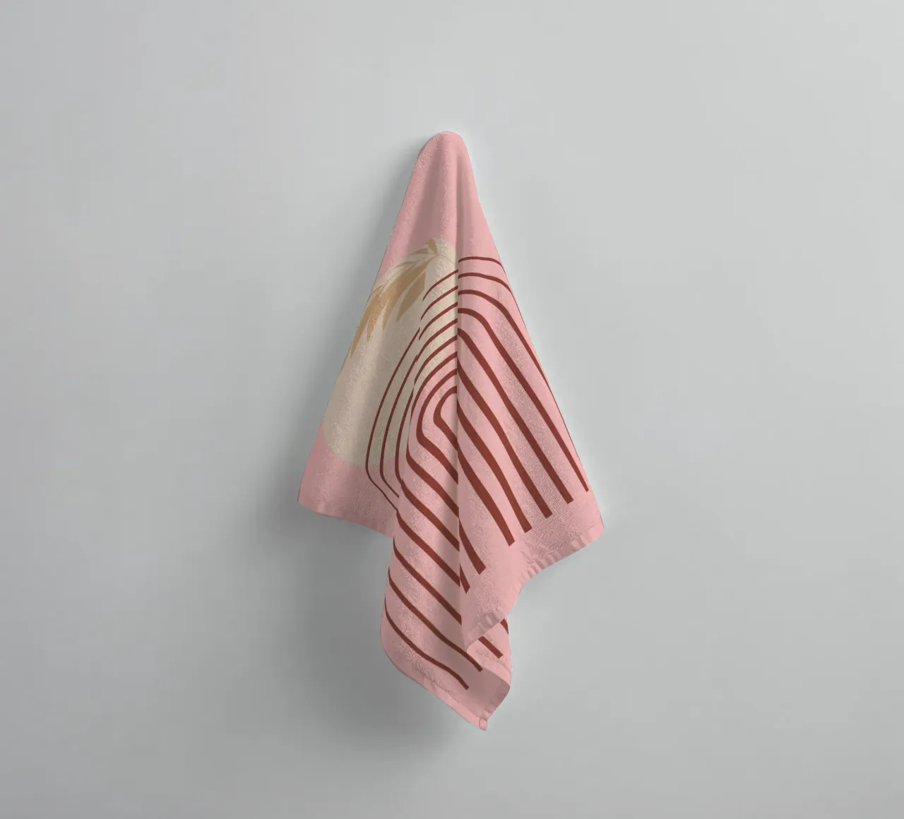 minimal line and circle leaf Handtuch von Creaton