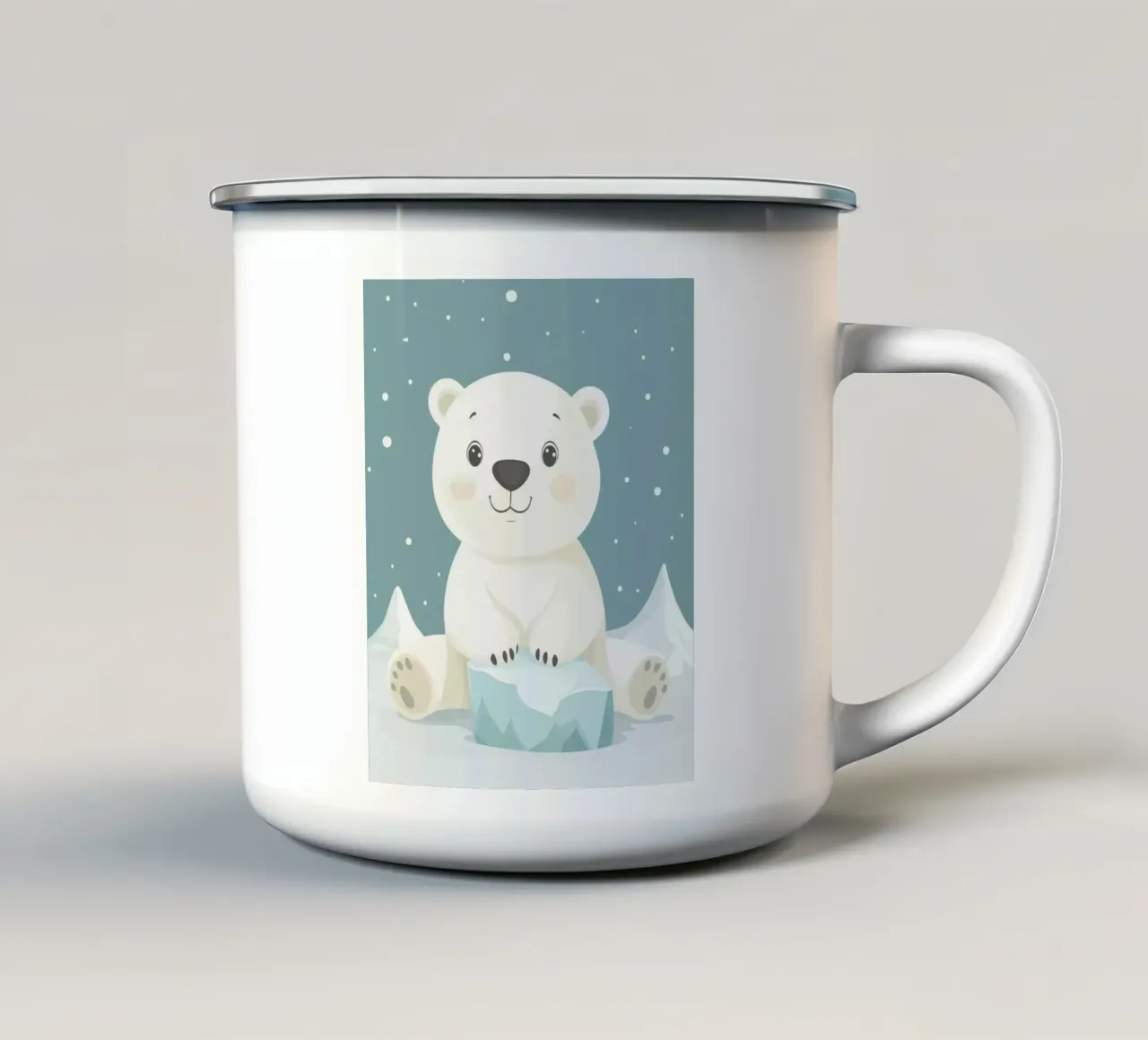 Orso polare stravagante tazza in smalto da Happy Littles