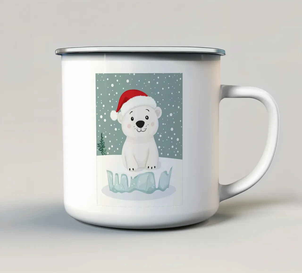 Orso polare stravagante tazza in smalto da Happy Littles