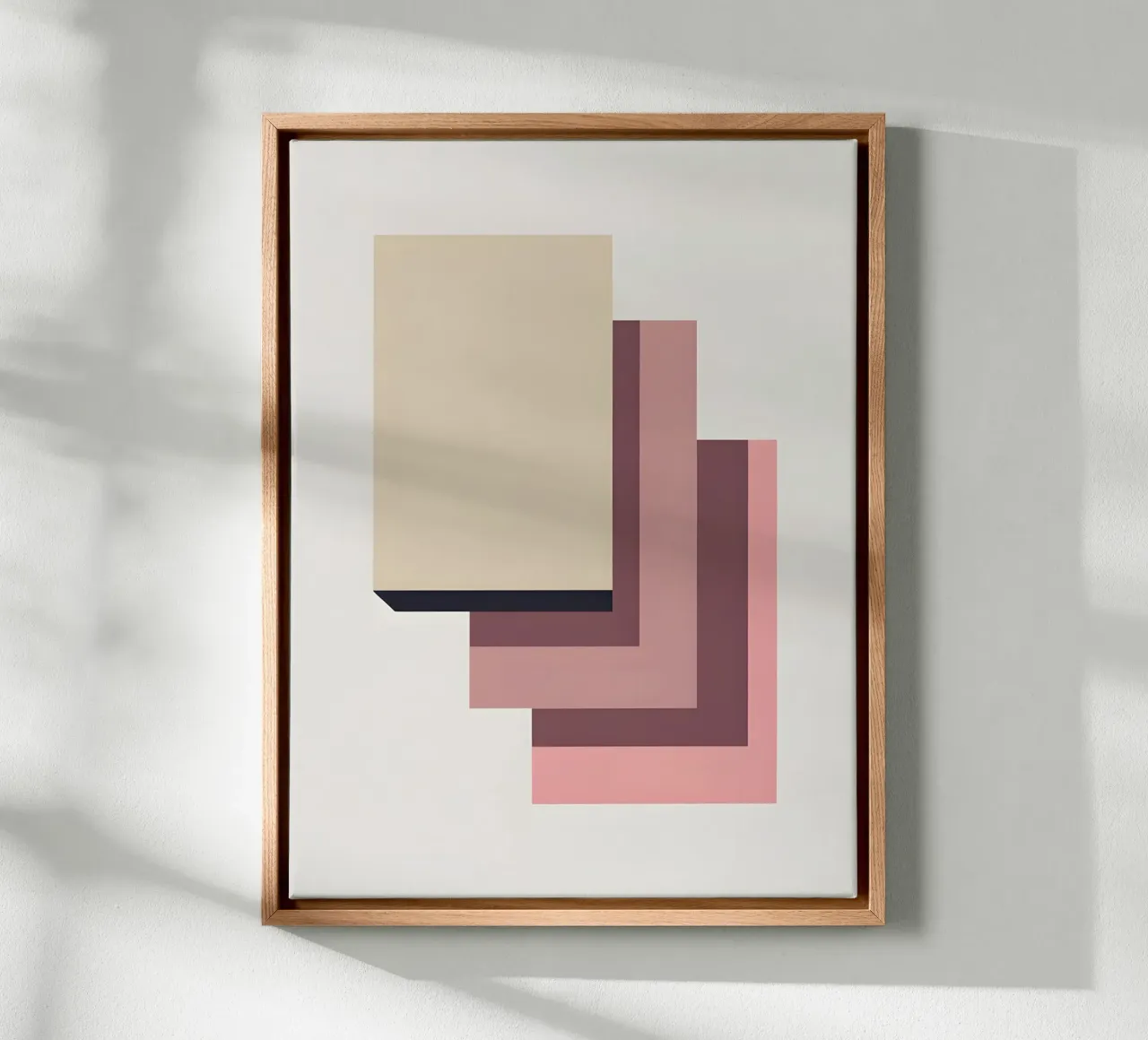 Rectangle Overlap canvas met Baklijst van Botanical Gallery