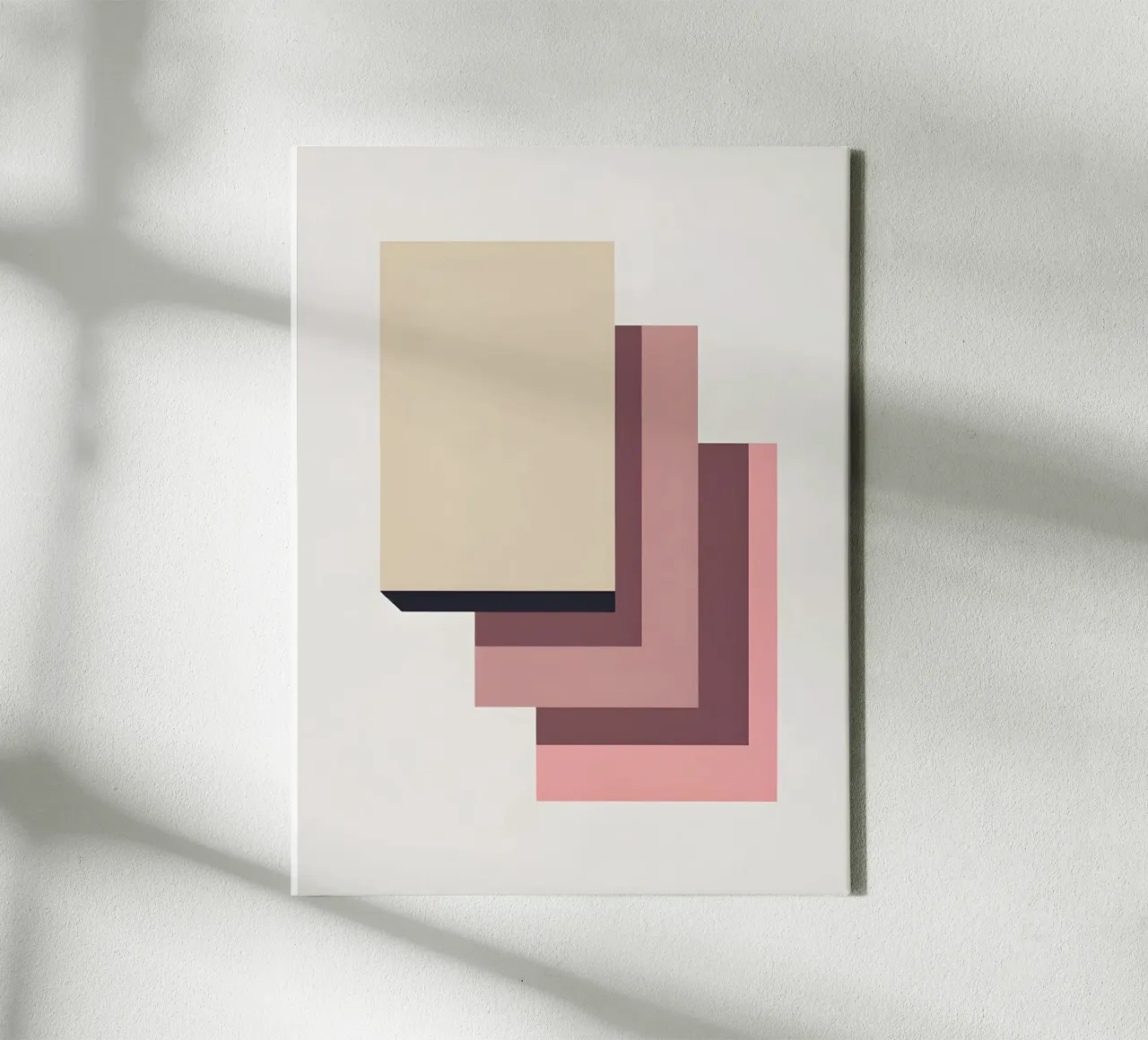 Rectangle Overlap canvas met Baklijst van Botanical Gallery