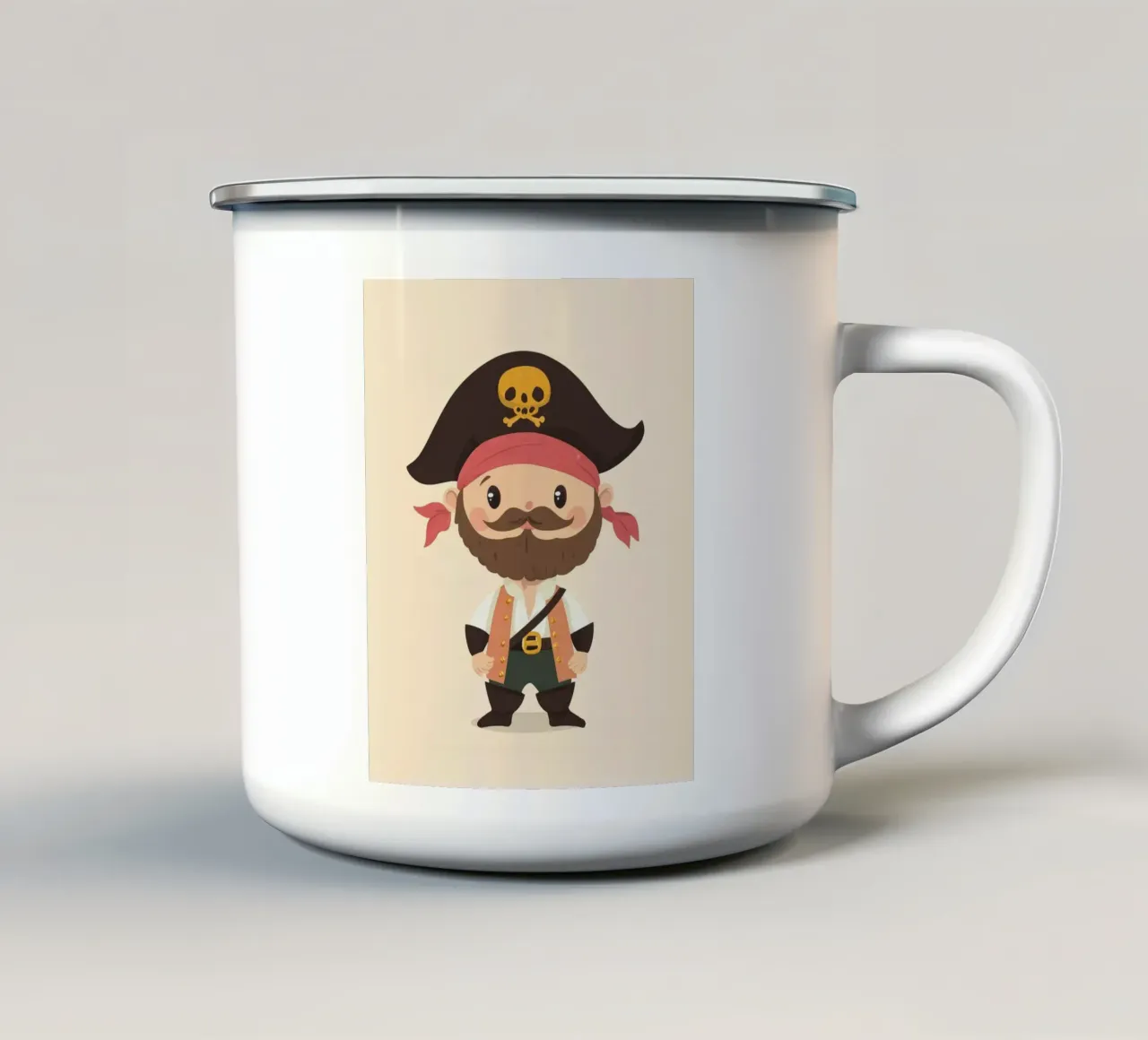 Pirata stravagante tazza in smalto da Happy Littles