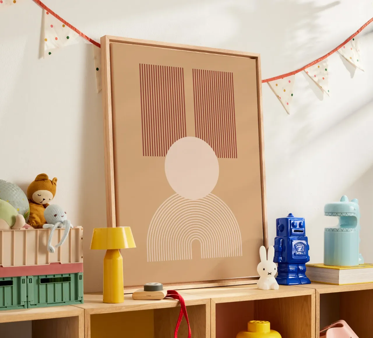 minimal shape circle parallel canvas met Baklijst van Creaton