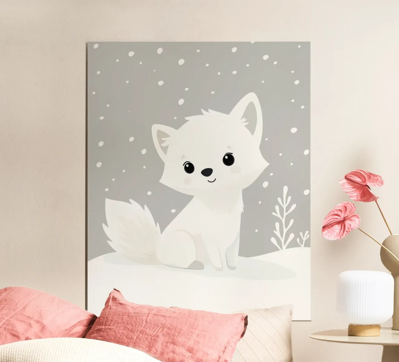 Grillige poolwolf poster van Happy Littles