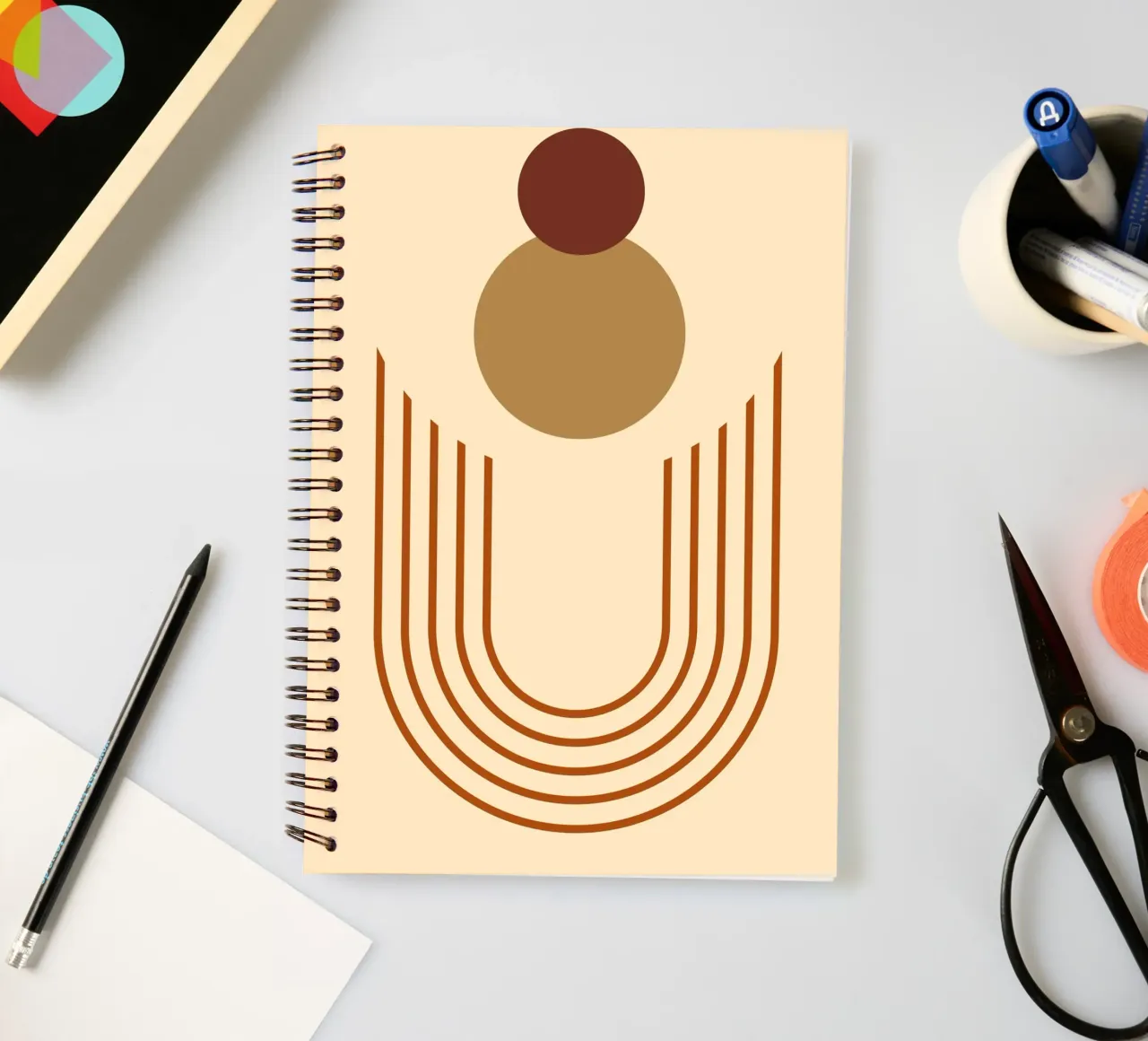 minimal shape 03 spiral notebook by Creaton