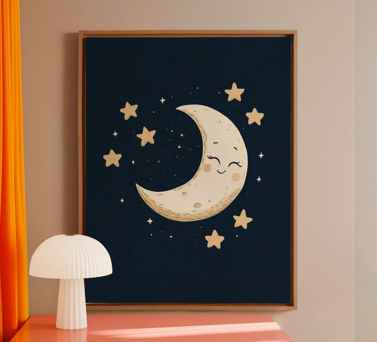 Luna capricciosa tela con Cornice a cassetta da Happy Littles