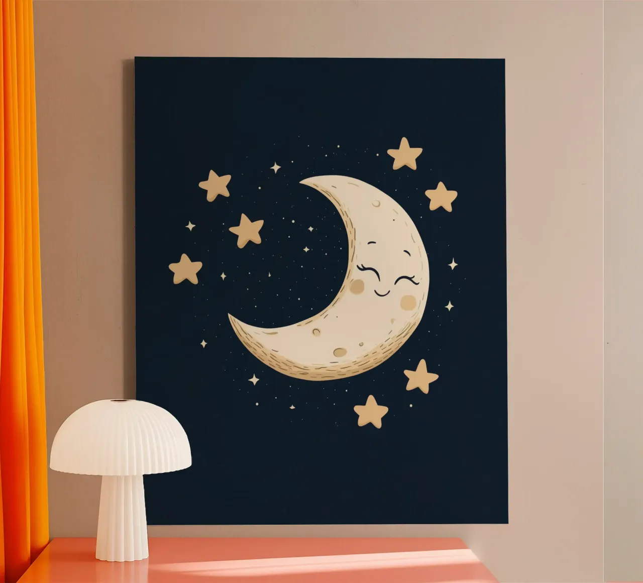 Luna capricciosa tela con Cornice a cassetta da Happy Littles