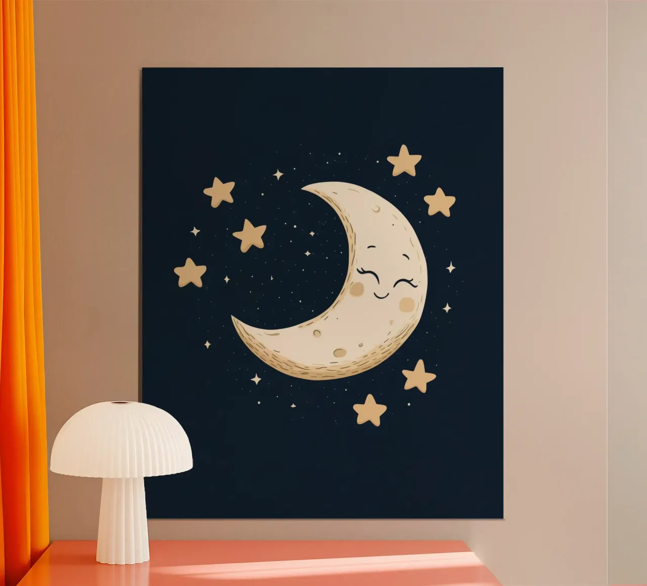 Luna capricciosa poster con telaio in alluminio da Happy Littles
