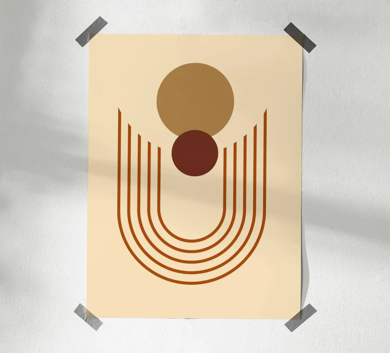 minimal shape 04 poster con telaio in plastica da Creaton
