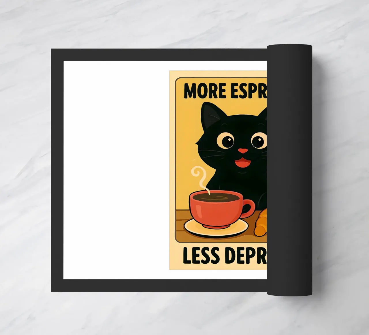 More Espresso Less Depresso zerbino da Arjun