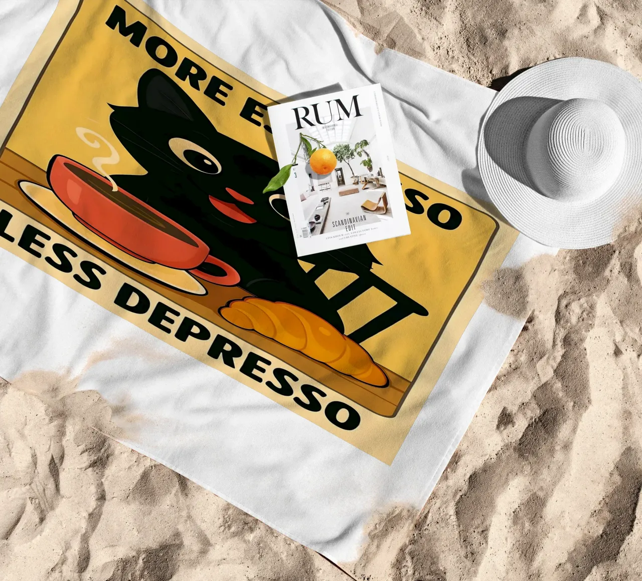 More Espresso Less Depresso telo mare da Arjun