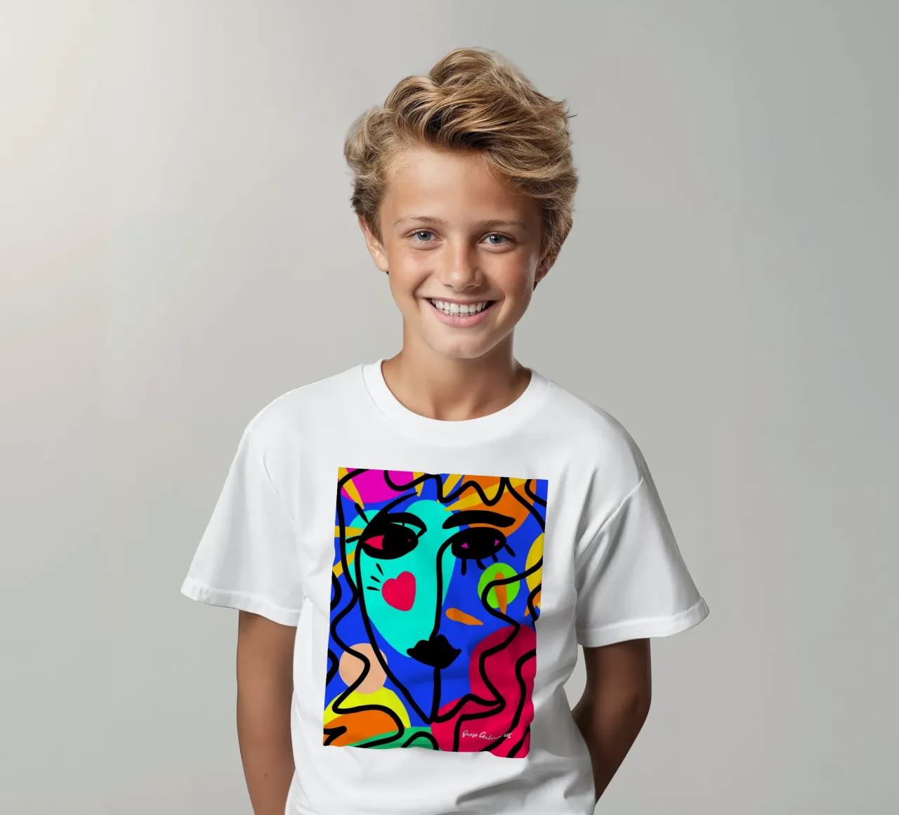 Amore del cuore t-shirt bambini da Mike Leymi