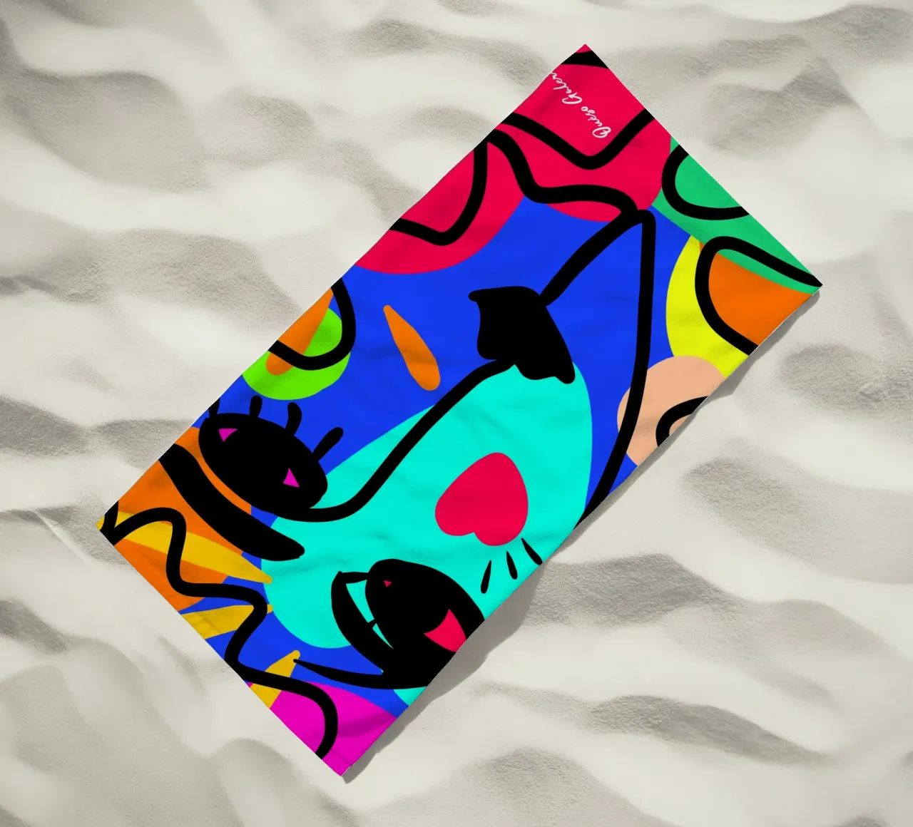 Amore del cuore telo mare da Mike Leymi