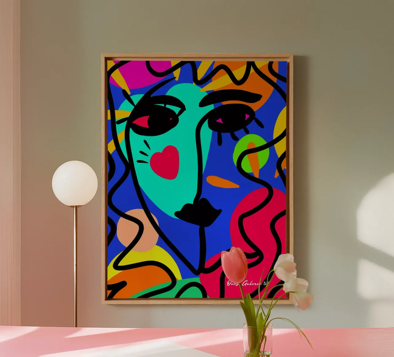 Hartsliefde canvas met Baklijst van Mike Leymi